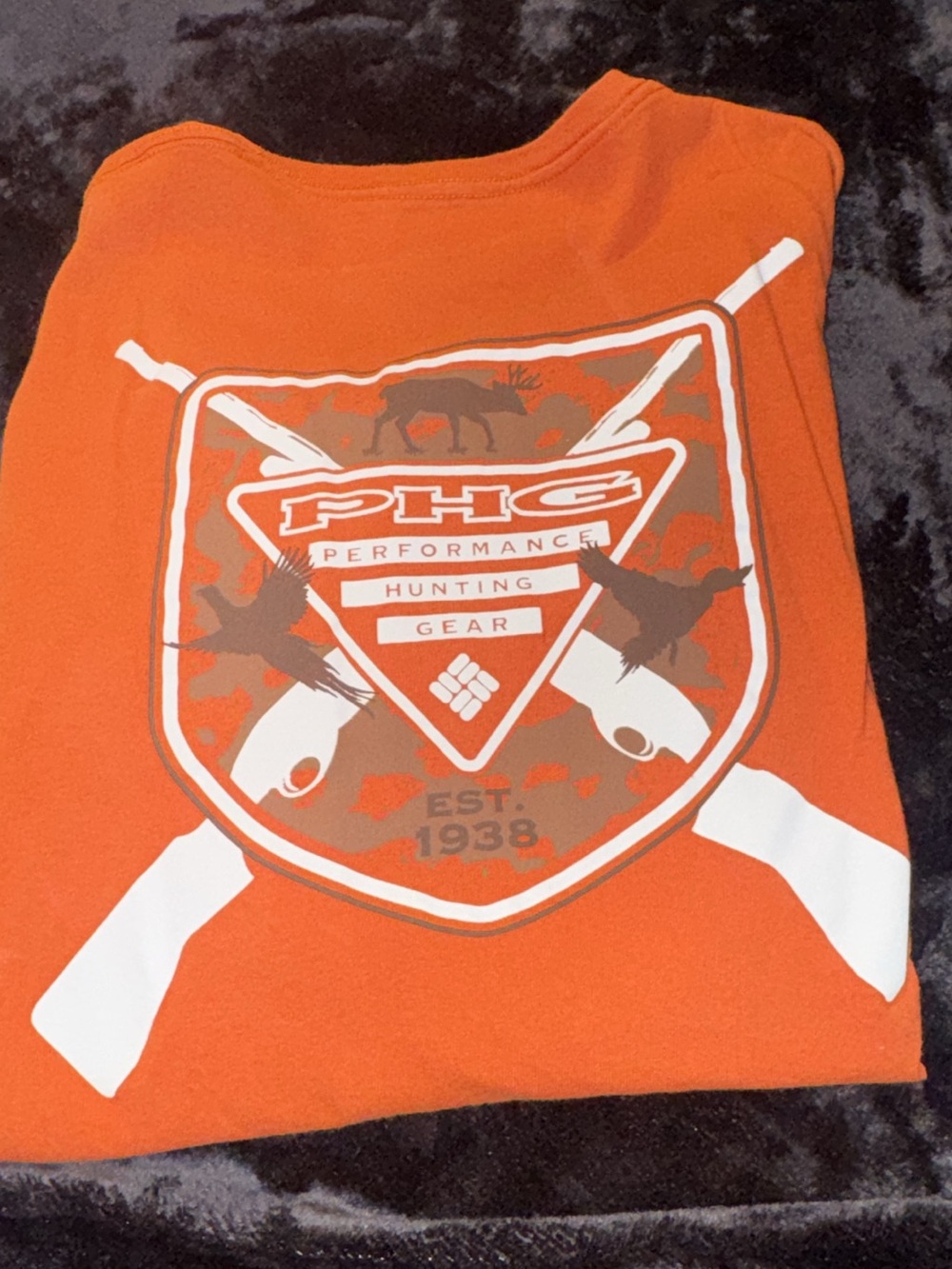 Columbia Orange Long Sleeve Performance Hunting Tee